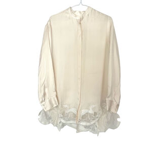 IRO Cream Blouse with Embroidered Hem